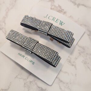 J.Crew Sparkle Bow Hair Clips set-of-two